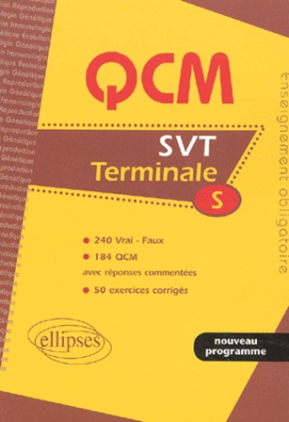 QCM SVT Terminale S. Enseignement obligatoire