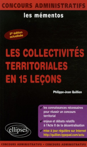 Les collectivités territoriales en 15 leçons. 3e édition