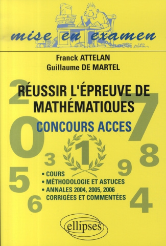 Réussir l'épreuve de Mathématiques du Concours d'accès