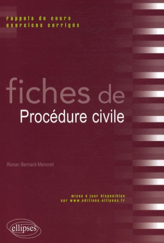 Fiches de procédure civile. Rappels de cours et exercices corrigés