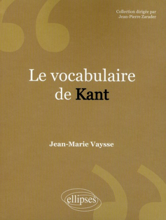 Le vocabulaire de Kant