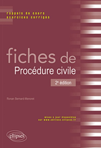 Fiches de Procédure civile. Rappels de cours et exercices corrigés, 2e édition