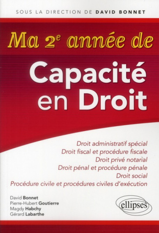 Ma 2e année de Capacité en Droit. Droit administratif spécial, Droit fiscal et procédure fiscale, Dr