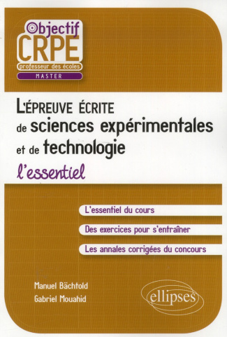 L'épreuve écrite d'admissibilité de sciences expérimentales et de technologie. L'essentiel