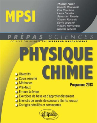 Physique Chimie MPSI