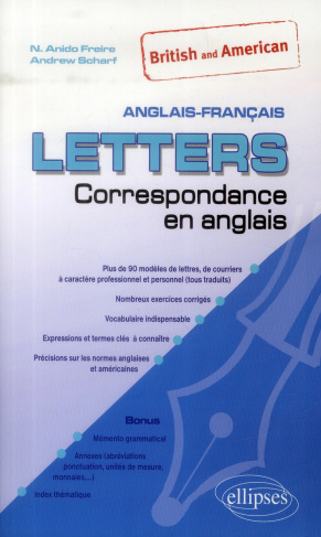 Letters anglais-français. Correspondance en anglais, l'incontournable !
