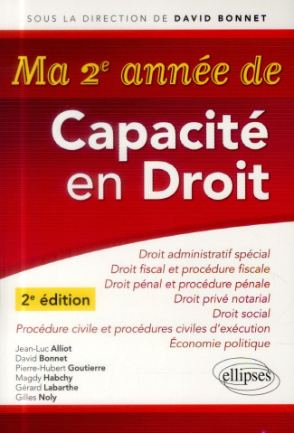 Ma 2e année de Capacité en Droit. Droit administratif spécial, Droit fiscal et procédure fiscale, Dr