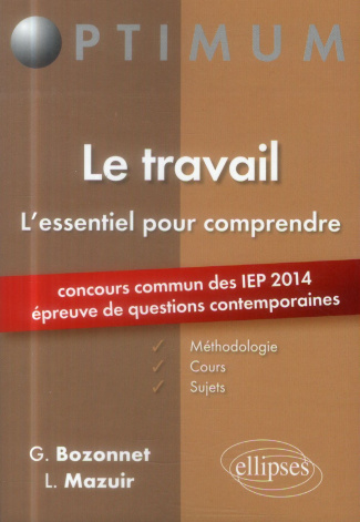 Le travail. L'essentiel pour comprendre : méthodologie, cours et sujets
