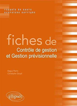 Fiches de contrôle de gestion et gestion prévisionnelle