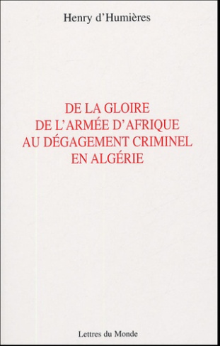DE GLOIRE ARM.AFRIQ.A DESIST.CRIM ALG