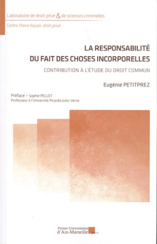 La responsabilité du fait des choses incorporelles. Contribution à l'étude du droit commun