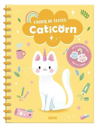 Cahier de textes Caticorn. Avec des autocollants