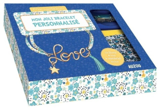 Mon joli bracelet personnalisé. Avec 1 cordon en liberty, du fil métallique doré, du fil méttalique