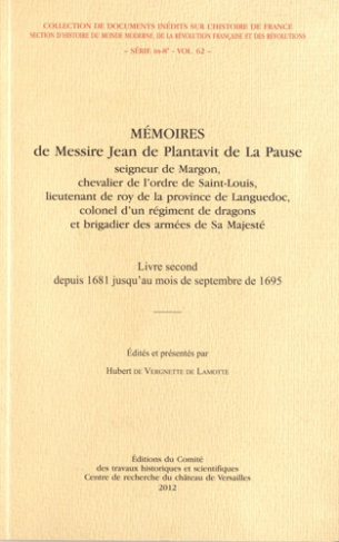 Mémoires de Messire Jean de Plantavit de La Pause. Livre second depuis 1681 jusqu'au mois de septemb