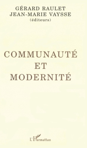 COMMUNAUTE ET MODERNITE