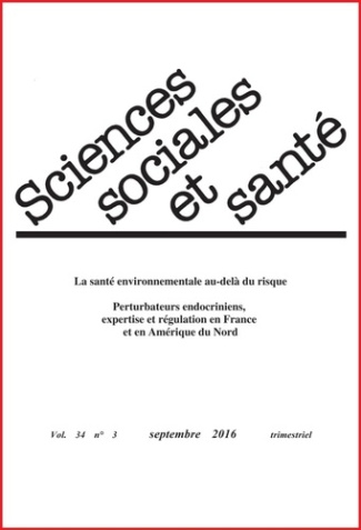 Sciences Sociales et Santé Volume 34 N° 3, septembre 2016