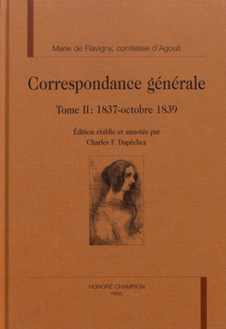 CORRESPONDANCE GENERALE. TII : 1837 - OCTOBRE 1839.