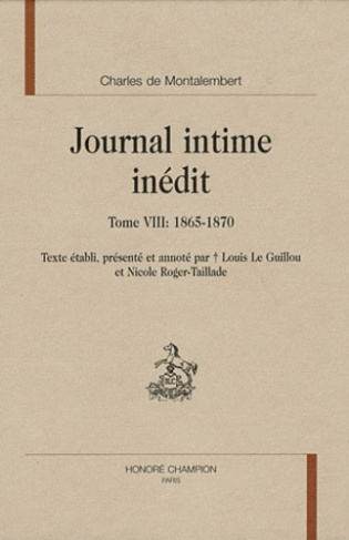 JOURNAL INTIME INEDIT.T8 ET DERNIER. 1865-1870