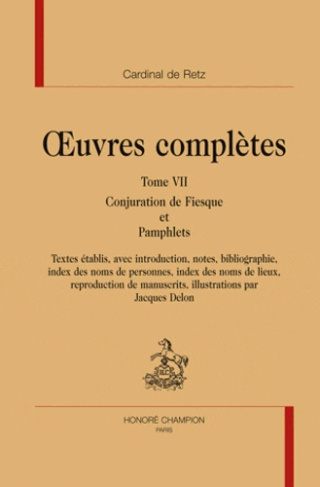 OEUVRES COMPLETES. T7. CONJURATION DE FIESQUE ET PAMPHLETS