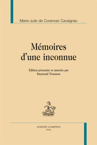 MEMOIRES D'UNE INCONNUE