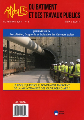 Annales du bâtiment et des travaux publics N° 5, Novembre 2004 : Colloque IREX