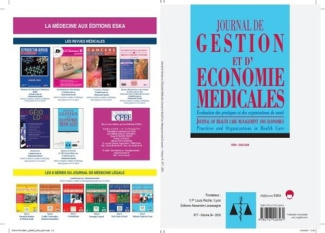 Journal de gestion et d'économie médicale N° 7 Vol 34/2016
