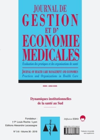 Journal de gestion et d'économie médicales Volume 36 N° 5-6/2018
