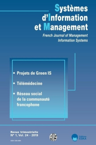 Systèmes d'Information et Management Volume 24 N° 1/2019 : Réseau social de la communauté francophon