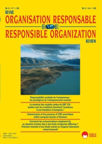 Revue de l'Organisation Responsable Volume 14 N° 1/2019 : Comment les consommateurs réagissent-ils e