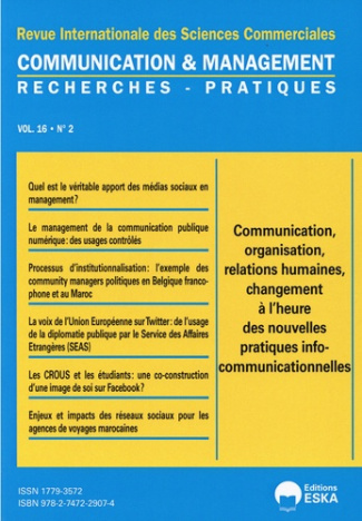 Communication et management Volume 16 N° 2/2019 : Communication, organisation, relations humaines, c