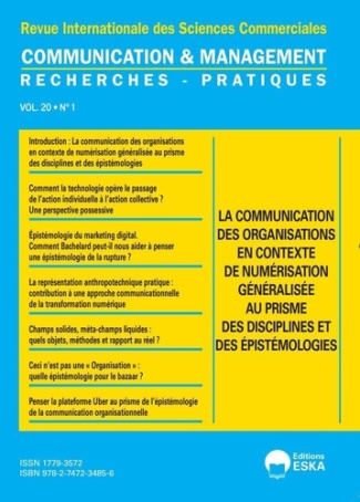 Communication et Management 1-2023. Communication des organisations en contexte....