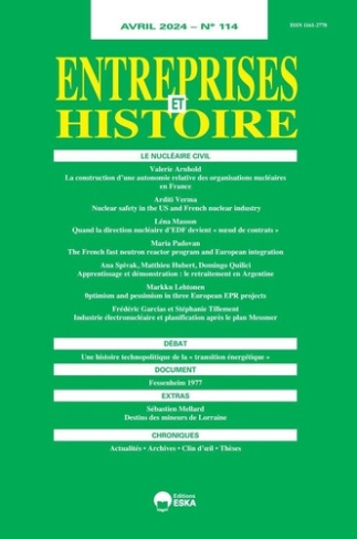 Entreprises et Histoire 114. Le Nucléaire Civil