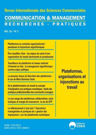 Communication et Management 1-2024. Plateformes, Organisations et injonctions au travail