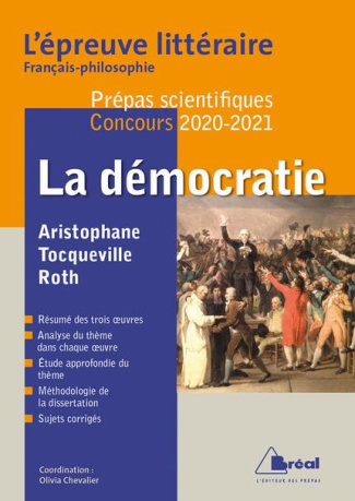 La démocratie. Alexis de Tocqueville, de la Démocratie en Amérique ; Aristophane, L'Assemblée des fe