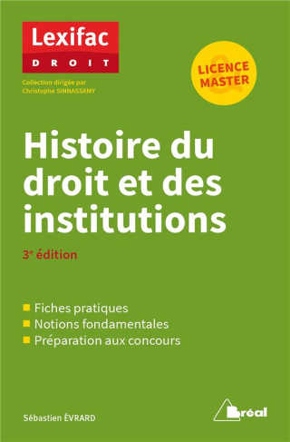 Histoire du droit et des institutions. 3e édition