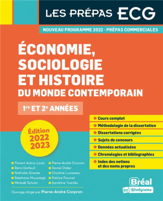 Economie, sociologie et histoire du monde contemporain. 1re et 2e années, Edition 2022-2023