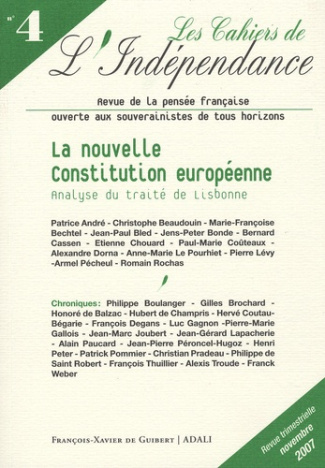 Les Cahiers de l'Indépendance N° 4, novembre 2007