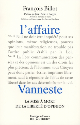 L'affaire Vanneste. La mise à mort de la liberté d'opinion
