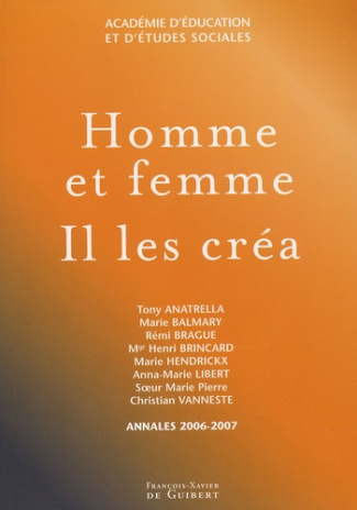 Homme et femme Il les créa