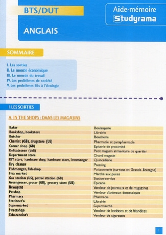Anglais BTS/DUT