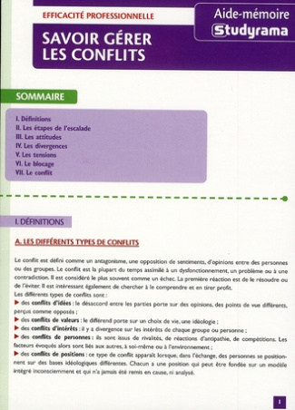 Savoir gérer les conflits