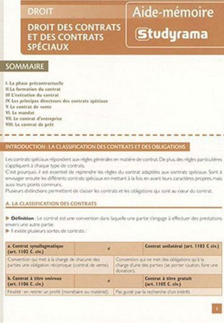 Droit des contrats et des contrats spéciaux