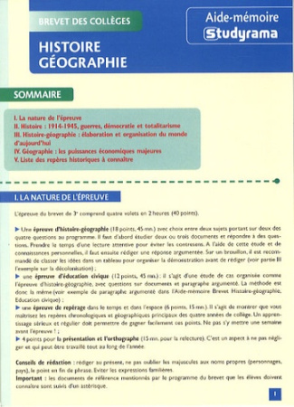 Histoire-géographie. Brevet des collèges, 2e édition