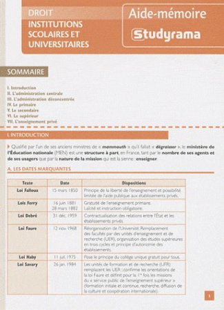 Institutions scolaires et universitaire
