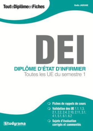 Diplôme d'Etat d'infirmier. Toutes les UE du semestre 1