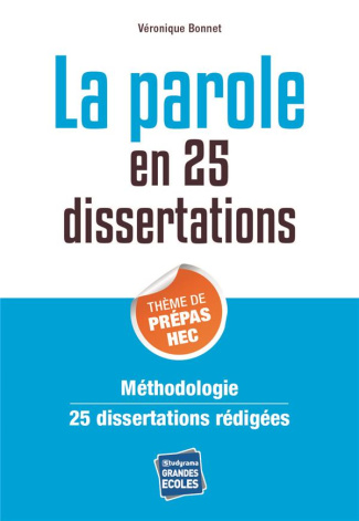 La parole en 25 dissertations. Sujet des concours EC 2017