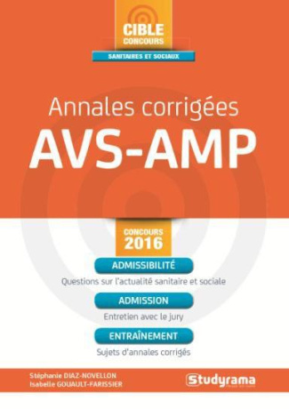 Annales corrigées AVS-AMP. Edition 2016