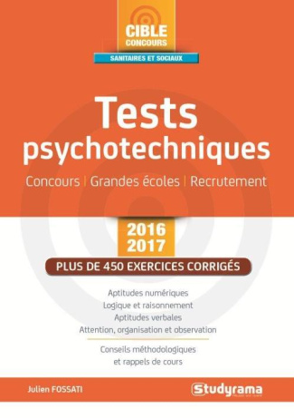 Tests psychotechniques. Edition 2016-2017