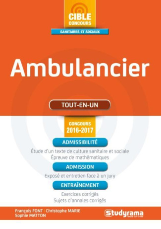 Concours ambulancier. Edition 2016-2017