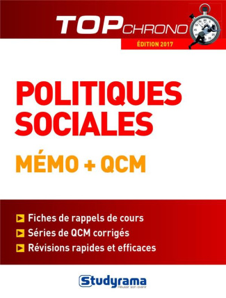 Politiques sociales. Mémo   QCM, Edition 2017